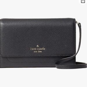 Kate Spade Pebble Leather Harlow Wallet On a String